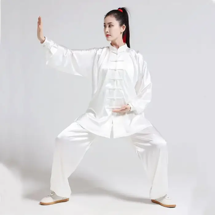 Uniforme d'arts martiaux de style chinois, injYaga Tai, chapelle imbibée de satin, col montant, Kung