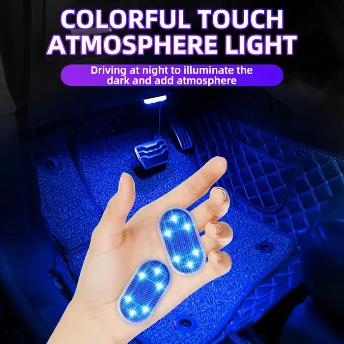 Plafonnier Velcro Tactile pour Nikde Voiture, Lampe de Lecture Nocturne, Chargement USB