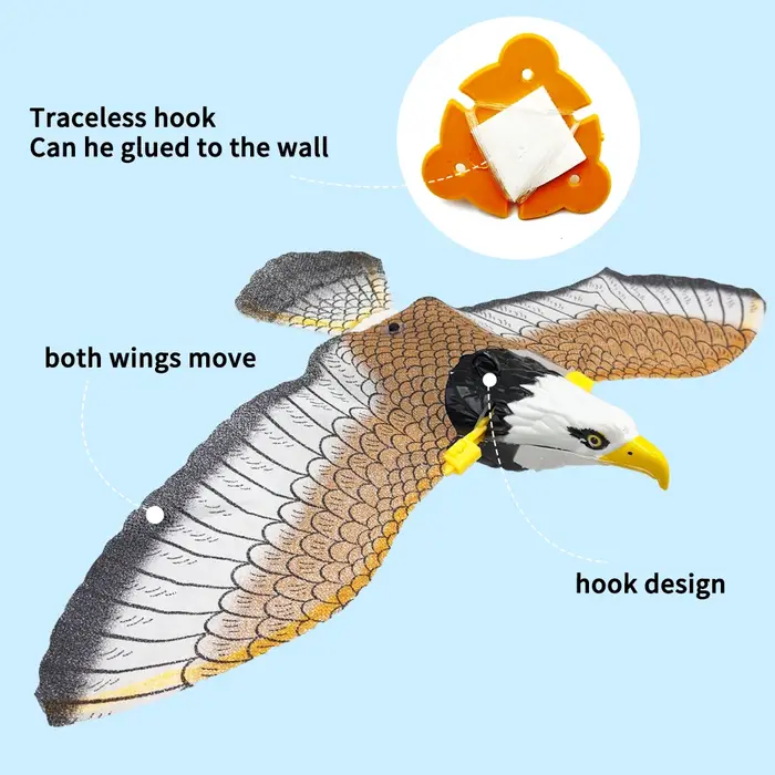 Répulsif anti-oiseaux en forme d'aigle ou de faucon pour la protection des jardins et des plantes de plein air effarouchant les oiseaux et autres nuisibles