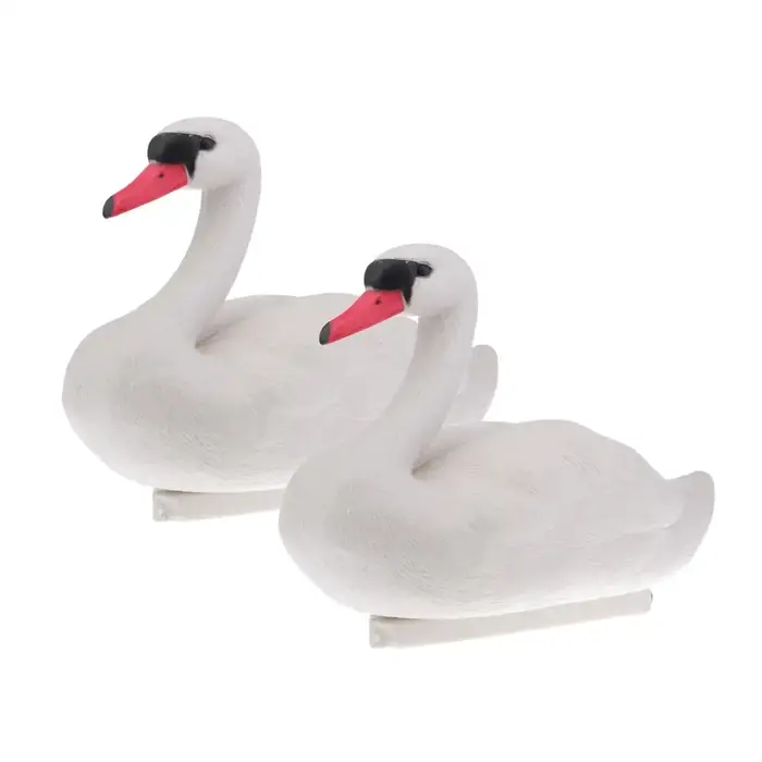 Leurres cygnes flottants 2 pièces pour chasse aux oiseaux - Appâts complets étangs