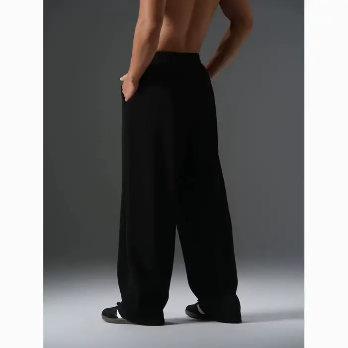 Pantalons de survêtement homme décontractés polyester taille élastique confortable printemps automne sport健身训练裤男性舒适弹力腰身宽松运动裤春季秋季使用