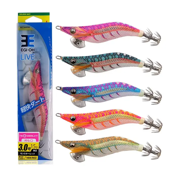 Appât Original YAMASHITA en bois pour pêche en mer et océan, hameçon à calmar avec réflexion UV pour pêcheurs amateurs et experts