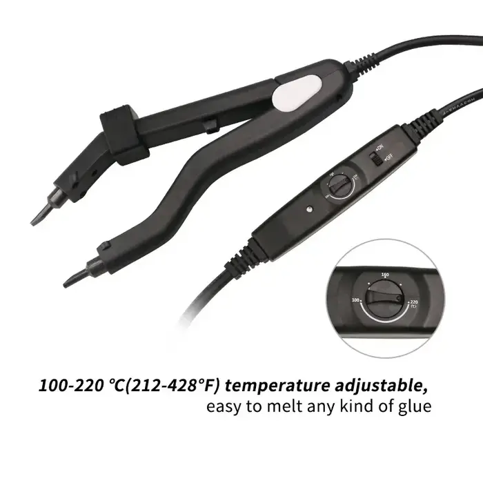 Pince pour extensions de cheveux, pointe chauffante intelligente, outils d'extension de cheveux prof
