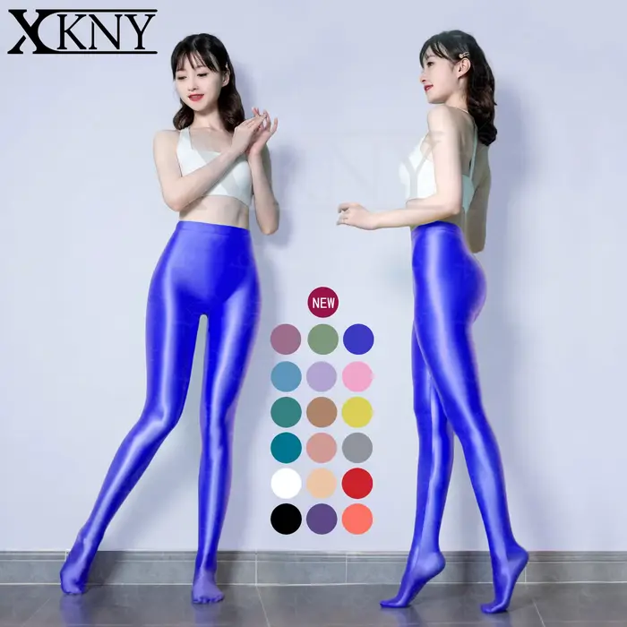 Leggings XClocKNYoung en satin brillant et lisse, collants de yoga et de musculation, sans couture s