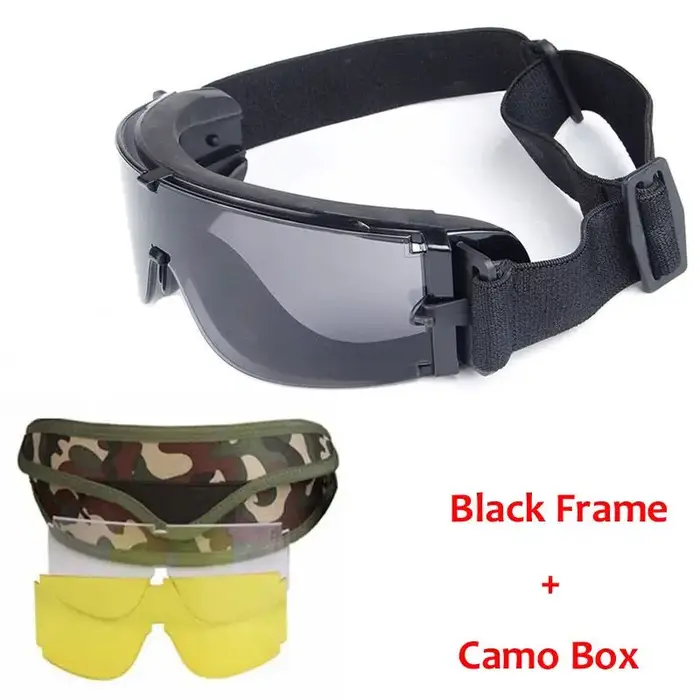 Lunettes tactiques forces spéciales X800 anti-explosion anti-vent sable pour jeux de guerre chasse