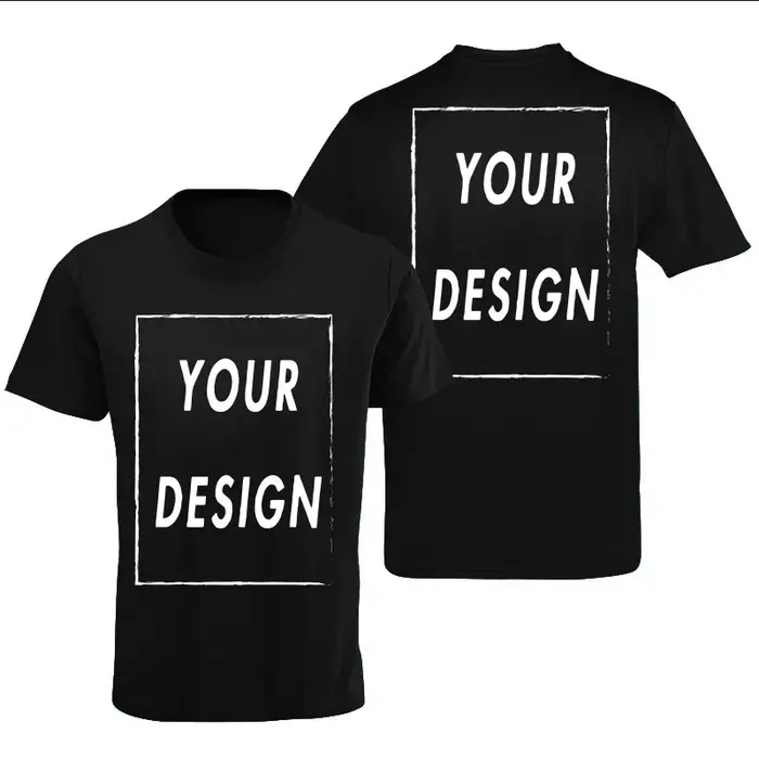 Taille européenne 100% pur coton T-shirt personnalisé avant et arrière équipe école uniforme magasin