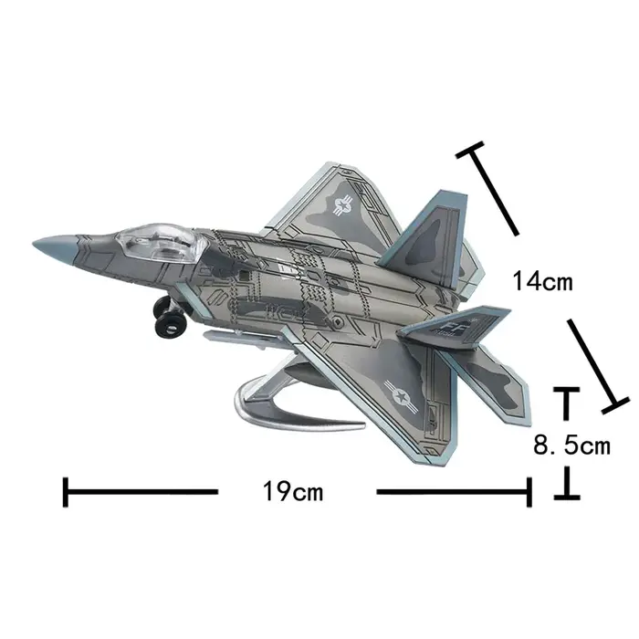 Blocs de construction Fighter F-22 1/72 échelle avion ABS plastique 3D Puzzle assemblage Souvenir