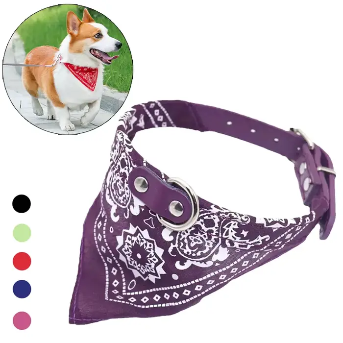 Collier en PU avec écharpe pour chien et chat élégant pour petits et grands chiens chats occasions spéciales Note: La taille XS est conçue comme équipement de secours de sécurité.