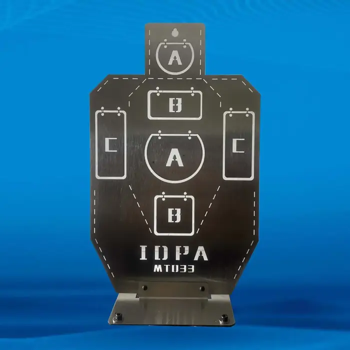 Cible de tir en acier inoxydable durable avec plaque de silhouette pour équipement de tir et de chasse