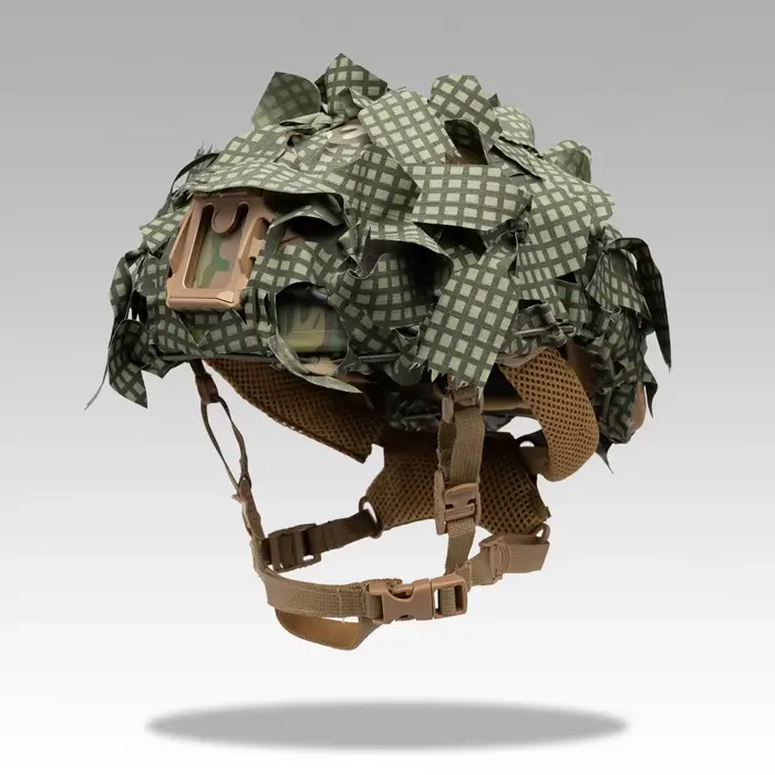 Housse camouflage casque A-23 liste militaire discrétion optimale chasse airsoft paintball protection tête