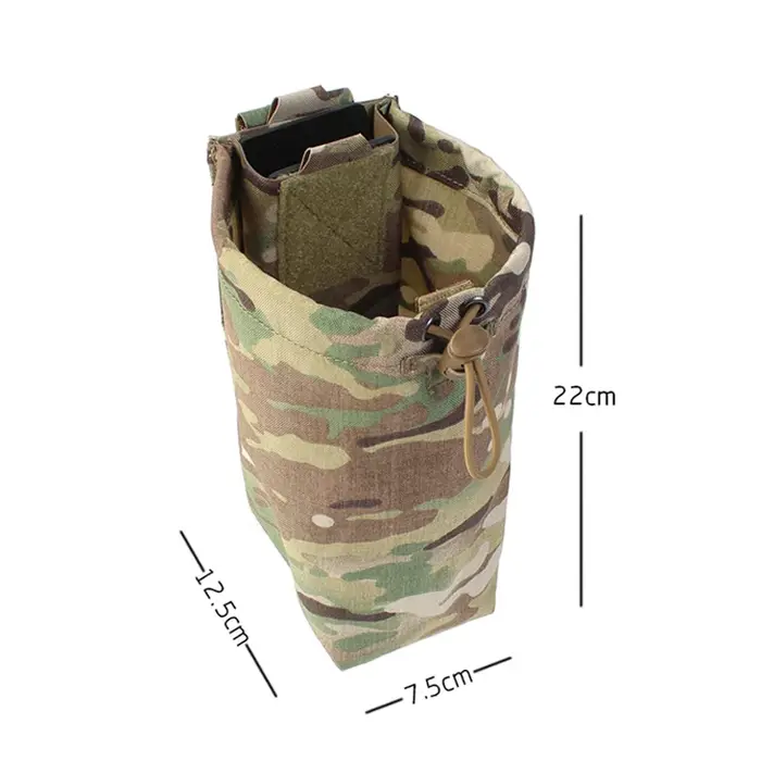Pochette de décharge MOLLE de taille tactique d'extérieur, sac de recyclage combiné à traction rapid
