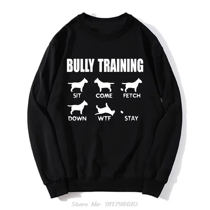 Sweat à capuche anglais Bull Terrier O-Neck pour hommes, sweat-shirt en coton décontracté, pull Stre