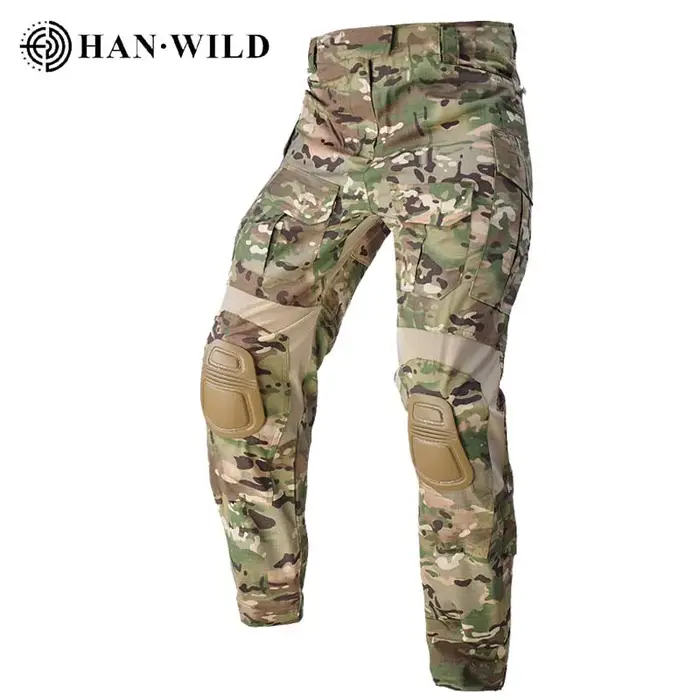Pantalon tactique G3 Combat Pants avec protections élastiques pour airsoft et chasse en camouflage