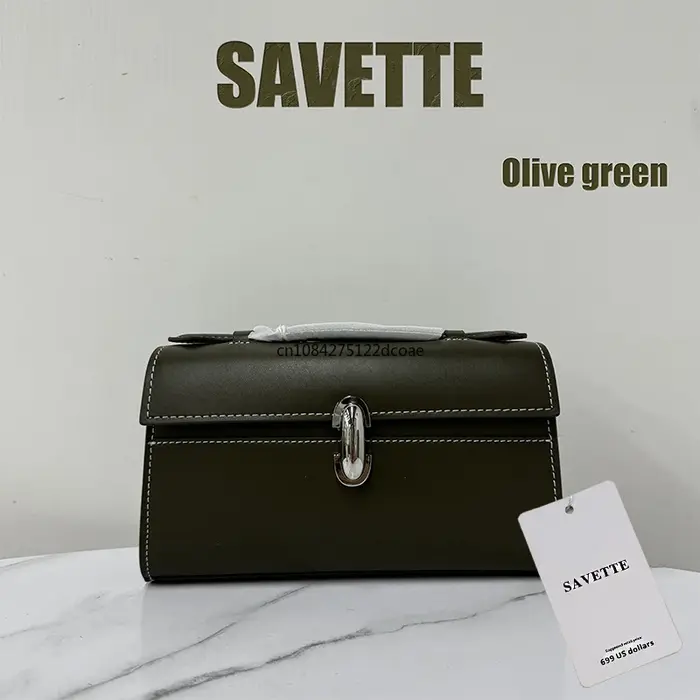 SAVETTE marque 2025 nouveau la symétrie Pochette en cuir véritable fourre-tout femmes Simple sac à m