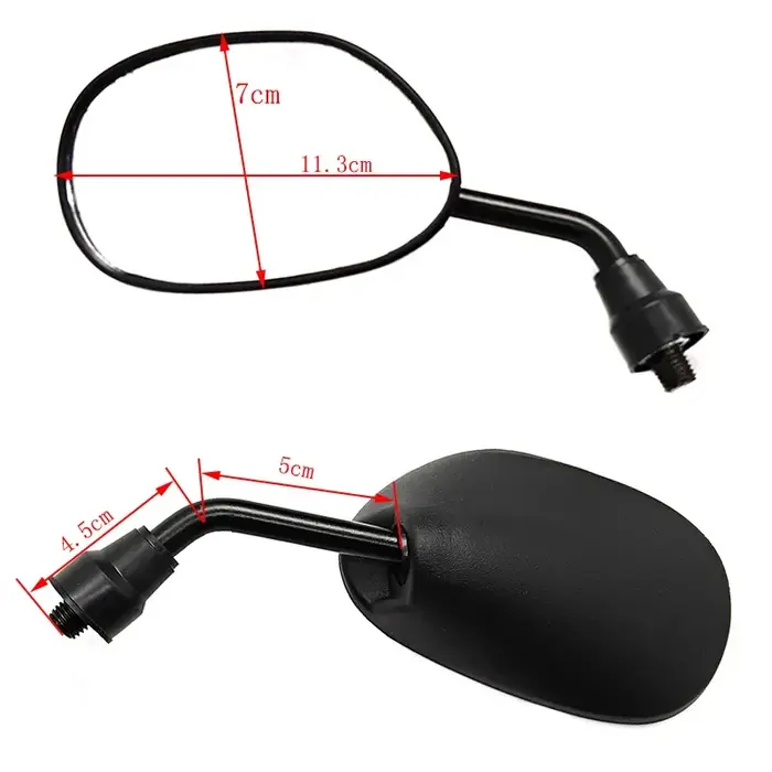 Rétroviseur latéral de moto pour motos universelles, miroir convexe latéral, 2 pièces/paire