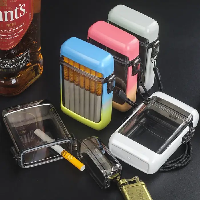 Étui à cigarettes, peut contenir 20 cigarettes scellées, adapté à la randonnée, aux voyages à la plage, à la natation, au camping et à d'autres activités de plein air