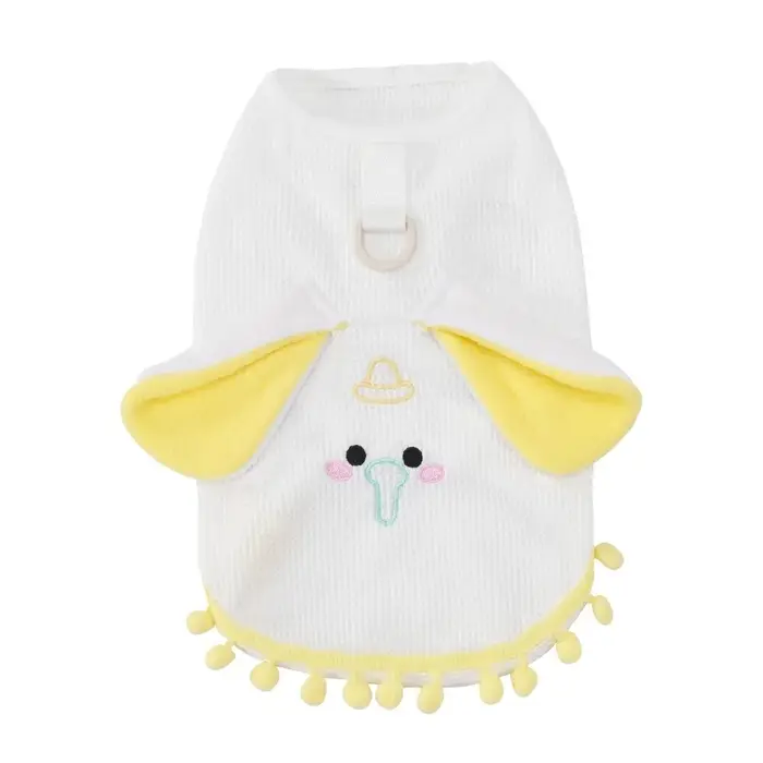T-shirt respirant pour chien, confortable, motif dessin animé, tenue décontractée avec anneau en D, 