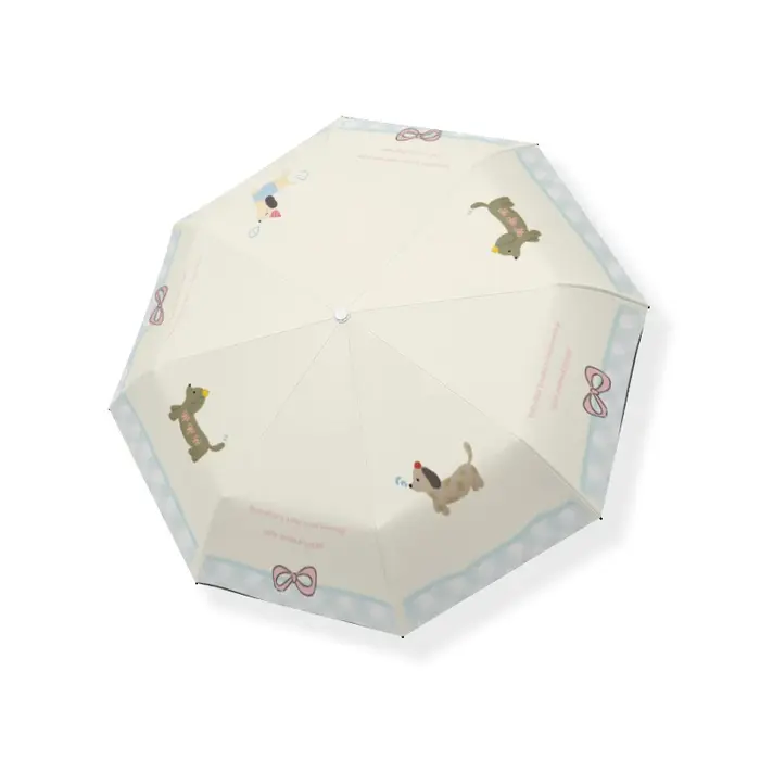 Parapluie pour amoureux des chiens : impression numérique Apple & Dachshund, ouverture automatique e