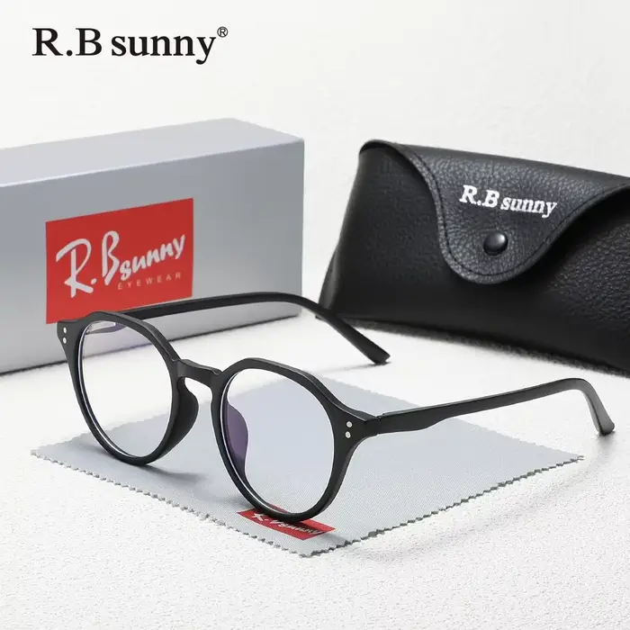 Lunettes de lecture anti-lumière bleue RBsunny, monture ronde, mode, homme/femme, classique, rétro, 