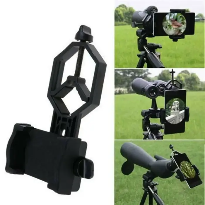 Support téléphone universel pour jumelles de chasse - Clip adaptateur pour photos d'observation
