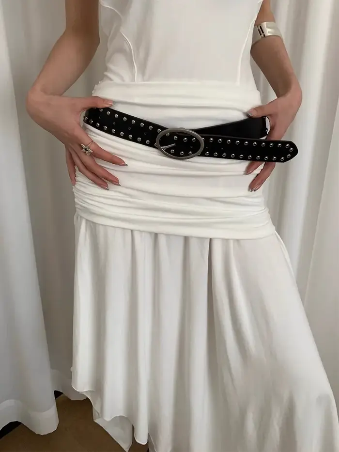 Ceinture à rivets bohème pour femmes, nouveau Design haut de gamme, Niche avec robe, tendance Y2K, 2