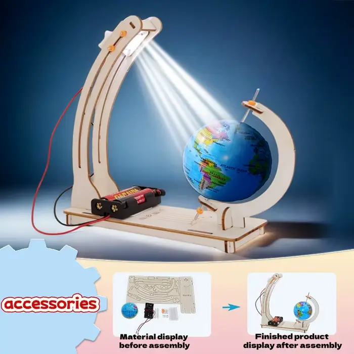 Bricolage modèle de terre jour nuit Cycle Science Kit tige éducatif Globe jouet pour enfants salle d