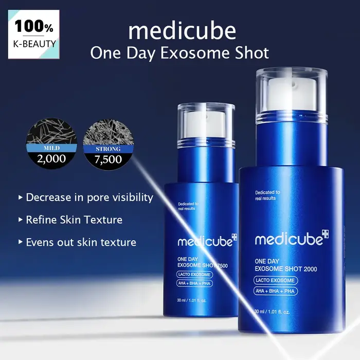 Medicube One Day Exosome Shot, absorption rapide et non gras, booster avancé, soin amélioré, soin co