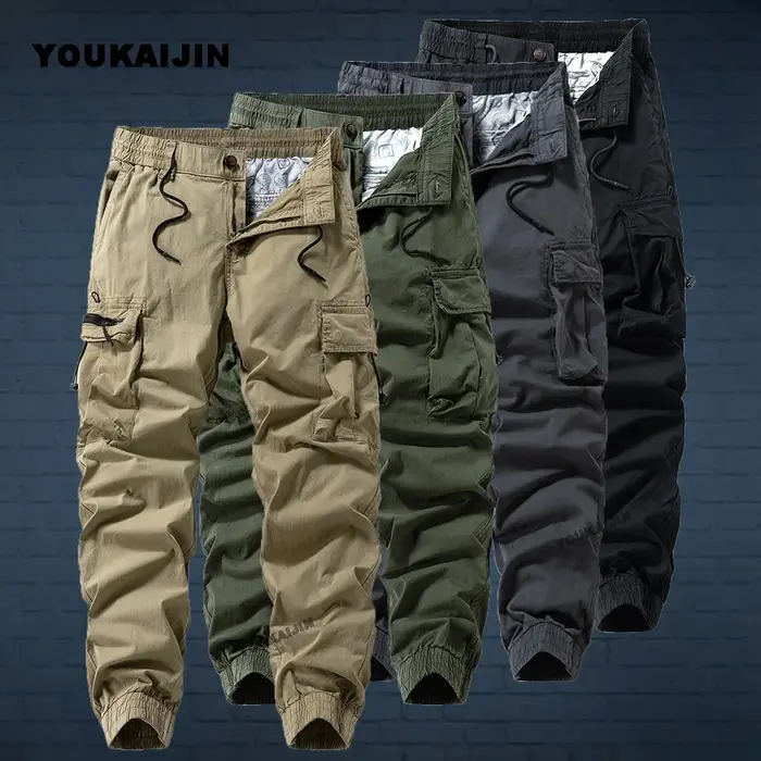 Pantalon jogger chasse tactique léger ripstop multi-poches cargo élastique taille plus 40