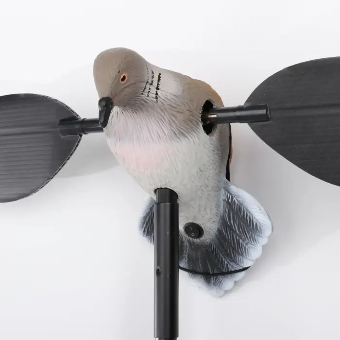 Leurres pigeons ailes tournantes chasse nuisibles contrôle ravageurs extérieur réaliste