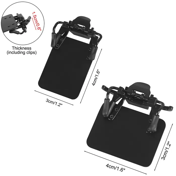 2 pièces lunettes de tir blindages patchs pour les yeux de tir Standard 180 ° Boucliers en verre réglables Occluder
