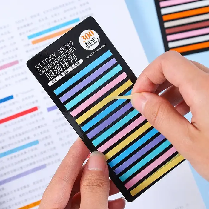 Journal GO 300 feuilles onglets d'index marqueurs de Page auto-adhésifs séparateur de fichiers Notes autocollantes