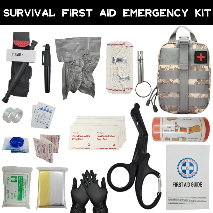 Trousse de premiers secours de survie, ensemble de survie, trousse d'urgence pour équipement extérieur Molle, trousse de traumatologie, camping randonnée, aventure IFAK
