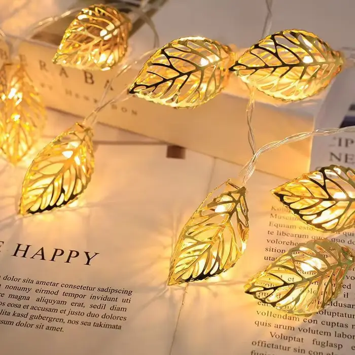 10/20 LED s fée chaîne lumières feuilles guirlande lampe pour Festival salon mariage décoration de n