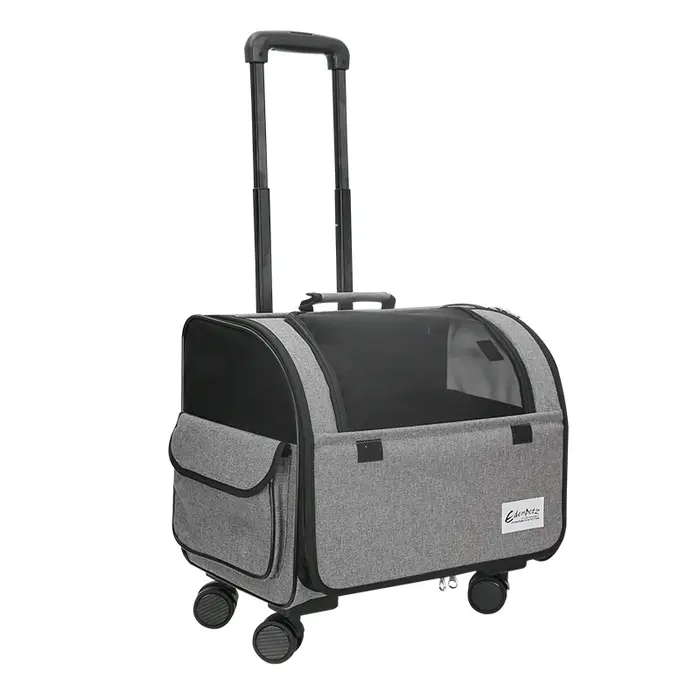 Valise à roulettes pour animaux de compagnie, chien, chat, 4 roues universelles, poussette pour anim