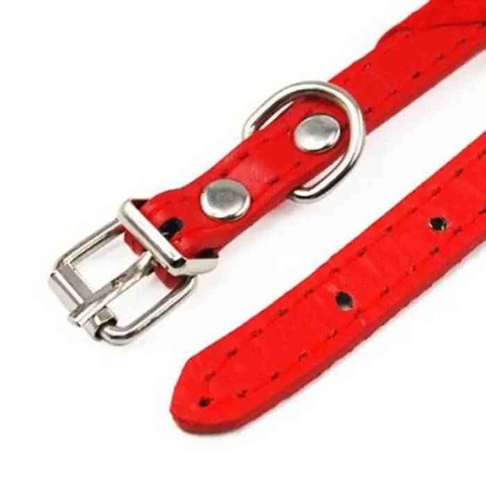 VELIF-2X réglable chien chat Bandana écharpe collier petite taille rouge
