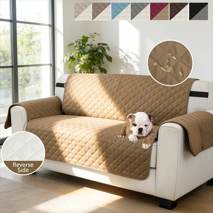 Housse de canapé imperméable matelassée anti-usure pour animaux domestiques style géométrique printemps été bureau salon protection meubles famille enfants occasions spéciales