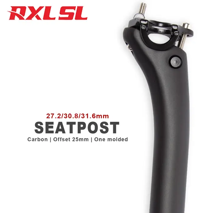 RXL SL tige de selle de vélo vtt canoë en carbone 25.4/27.2/31.6mm Offset 25mm tige de selle en carb