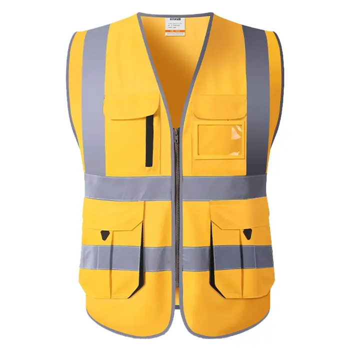 Gilet Rouge pour Hommes, Gilet de Travail, Vêtements de Travail à Beaux Poches, Vêtements de Travail