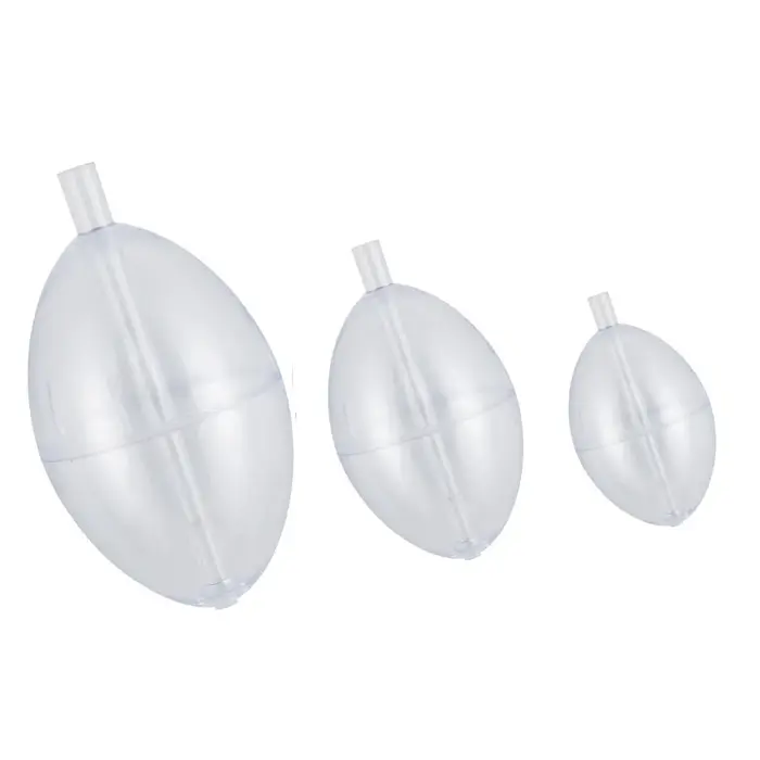 5 pièces pêche clair flotteur bouée Slip Bobber greve indicateur PVC plastique ovale flotteur Slip f