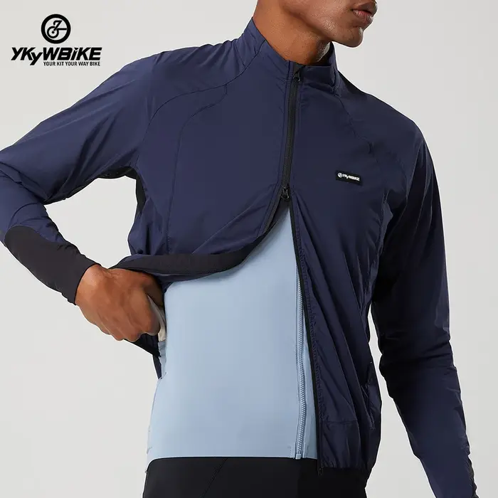 YKYWBIKE – veste coupe-vent de cyclisme pour hommes, maillot coupe-vent à manches longues, respirant