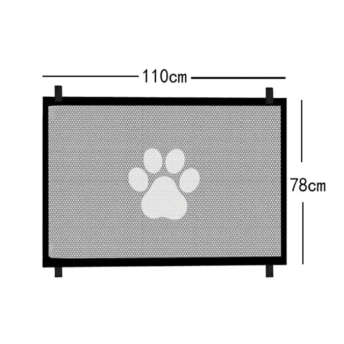 Maille de porte pour chien avec 4 crochets, clôture pour intérieur et extérieur, coffre-fort pour ch