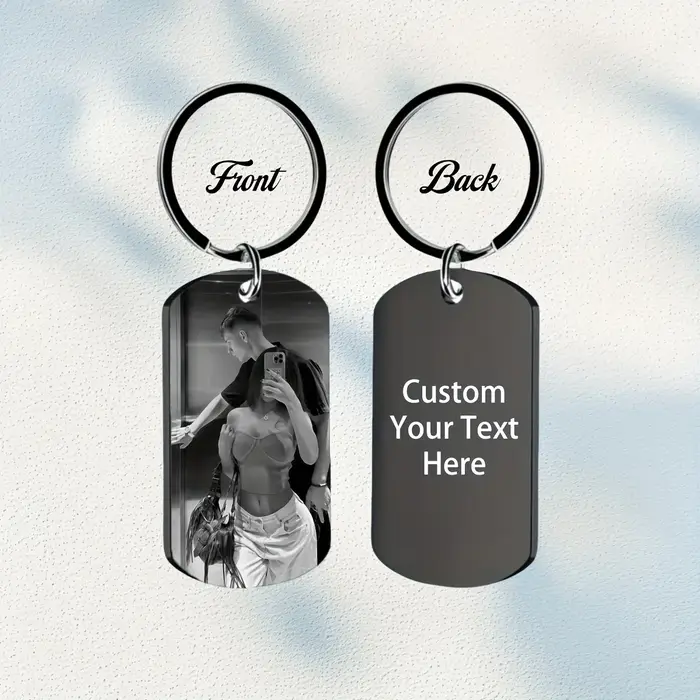 Porte-clés Photo personnalisé pour hommes