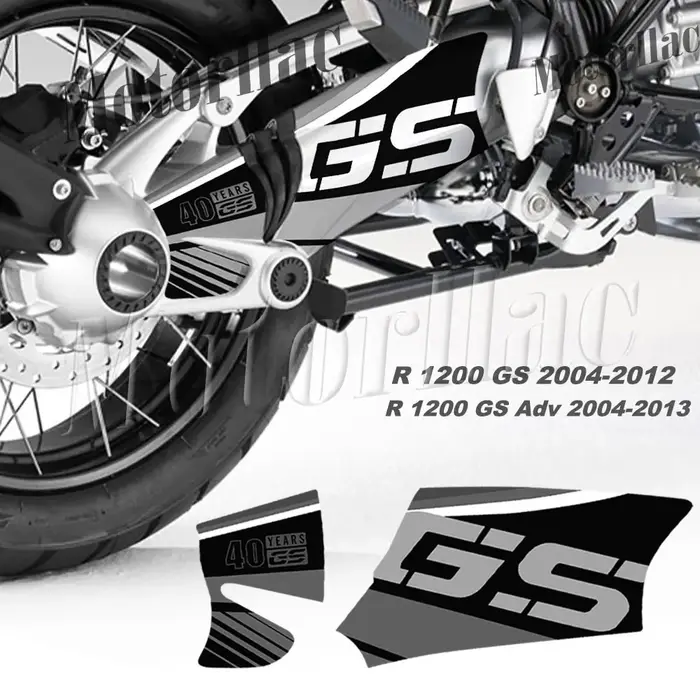 Autocollant de bras oscillant de moto 3M Triple noir 40 ans GS, autocollant d'arbre rotatif pour R12
