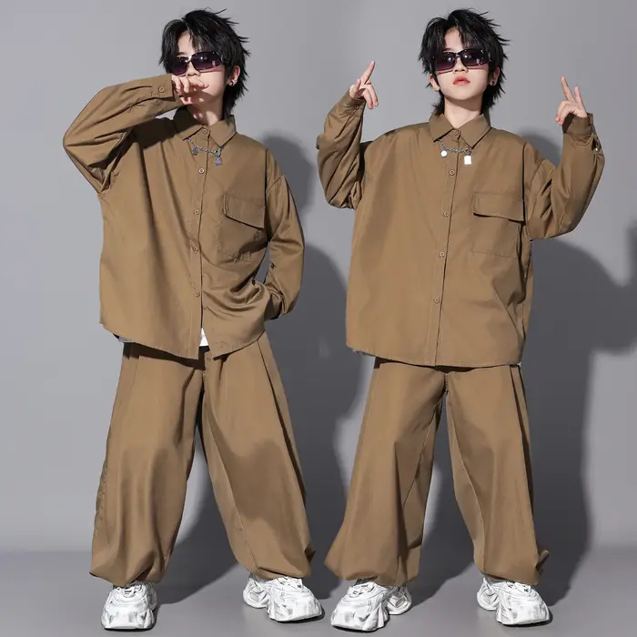 Ensembles de vêtements pour enfants, garçons et filles, streetwear, hip-hop, décontractés, manches l