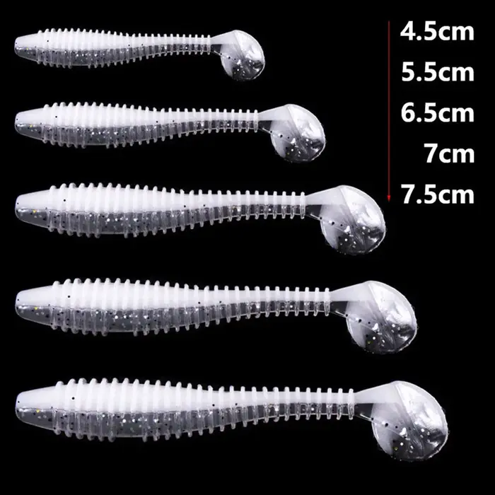 Obk Fish-Leurre de pêche en plastique souple, appâts à vers, jigging WobJeff, leurres de pêche, nage