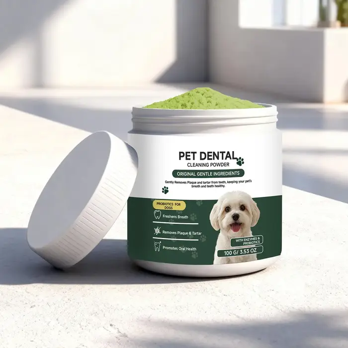 Poudre Nettoyante pour Dents de Chien – Sans Brosse – Pour Chiots