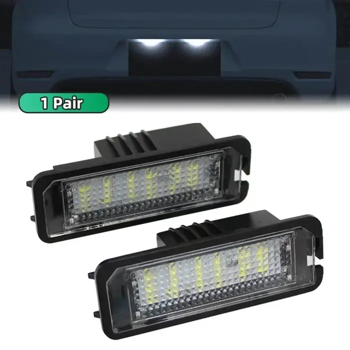 Pour VW Golf 4 5 6 7 MK4 MK7 Passat CC Polo Scirocco Leon Ibiza 2 pièces LED numéro plaque d'immatri