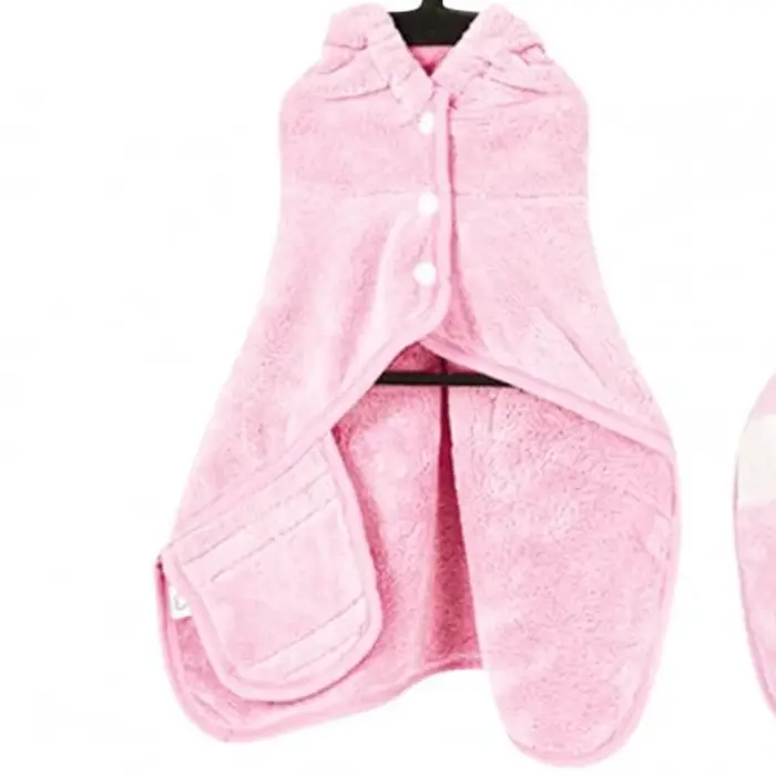Peignoir pour animaux de compagnie, super absorbant, pour chiens et chats, avec capuche, col et sang