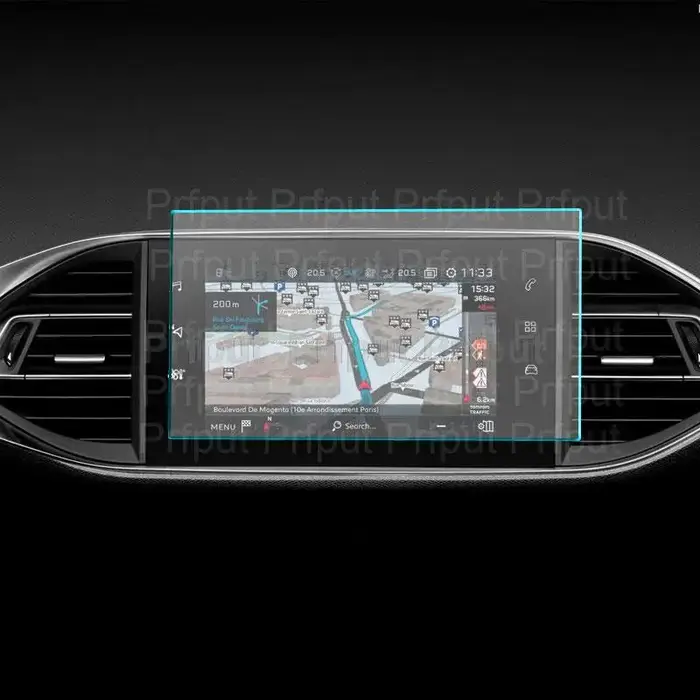 Film en verre trempé de 9.7 pouces pour Peugeot 308 408 508 208, protection d'écran pour autoradio, 