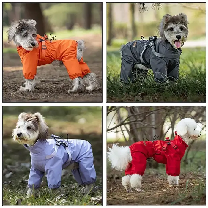 Imperméable pour chien avec harnais – Veste réfléchissante